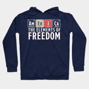 America The Elements of Freedom Periodic Table 4th of July Hoodie